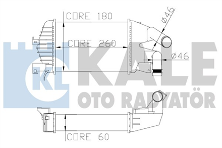 KALE OTO RADYATÖR kale intercooler opel astra astra h gtc zafira al pl brz 345800 3