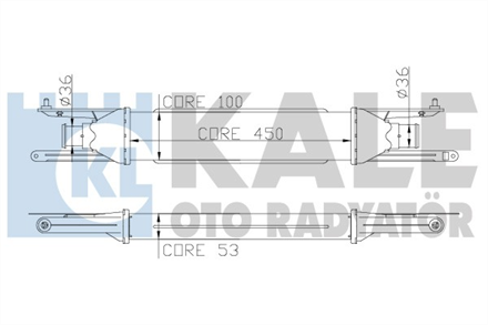 KALE kale turbo radyatoru intercooler grande punto 05mito 08 13 mtj 90 cv 450x97x52 345400