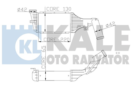 KALE OTO RADYATÖR kale turbo radyatoru 220x127x64 astra g zafira a 17 cdti 98 y17dt 345200