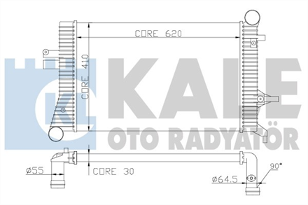 KALE OTO RADYATÖR kale turbo radyatoru intercooler a3caddy iiigolfjettaoctaviasuperbtoledo bmmbmp 615x4066x32 342500