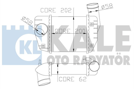 KALE OTO RADYATÖR kale turbo radyatoru 200x202x62 a6 4f2 c6 a6 avant 4f5 c6 20 tdi tfsi 04 11 342200