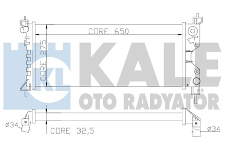 KALE OTO RADYATÖR kale su radyatoru 650x2685x38 combo corsa b 15d 17d 93 00 x15d x17d 372600