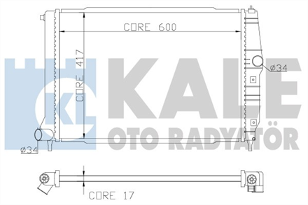 KALE OTO RADYATÖR kale su radyatoru 600x418x16 kalos aveo 14 16v 05 f14d3 372200