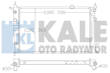 KALE OTO RADYATÖR kale su radyatoru 590x358x32 manuel klimali astra f 14 16 18 18 16v 20 92 x14xe c18xe c16se 370900