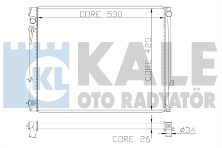 KALE OTO RADYATÖR kale su radyatoru 538x358x26 manuel klimali combo corsa c tigra 14 16 18 01 z14xe z16se z18xe 363600