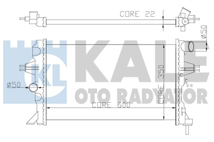 KALE kale radyator opel astra g zafira a al pl brz 363500 3