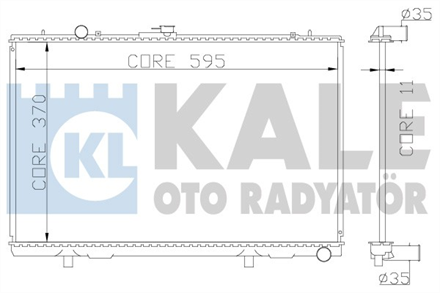 KALE OTO RADYATÖR kale motor su radyatoru l200 25d 96 698x408x26 brazing mt 362200