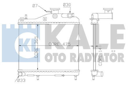 KALE OTO RADYATÖR kale motor su radyatoru hyundai accent admire 15 crdi mt 2002 2005 360x471x16 brazing 358200