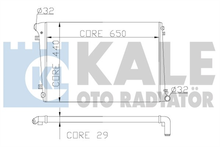 KALE OTO RADYATÖR kale motor su radyatoru vw caddy passat golf jetta touran skoda octavia superb seat altea 20tdi cfhc 2004 2013 650x438x32mm brazing mt 353600