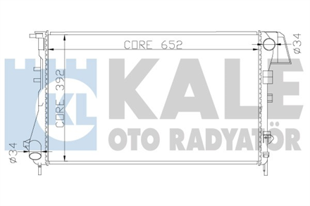 KALE OTO RADYATÖR kale motor su radyatoru opel signum vectrac 1618 16v 2002 650x415x23mm brazing mt 352200