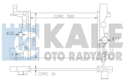 KALE kale motor su radyatoru opel astraj astra gtcj zafira tourerc cruze 1416 2009 klimasiz brazing mt 349200