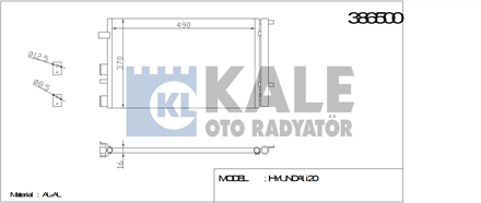 KALE OTO RADYATÖR kale klima kondenseri hyundai I20 al al 359x328x16 386500