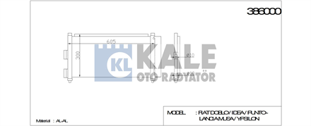 KALE OTO RADYATÖR kale kondenser fiat doblo idea punto al al 386000 3