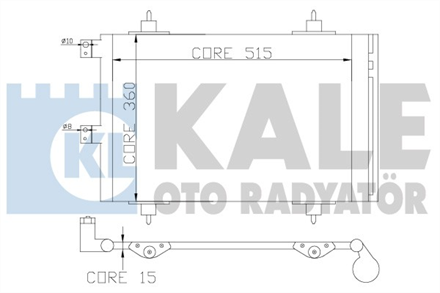 KALE kale klima radyatoru kurutuculu peugeot 307 14 16v hdi 16 16v hdi 20 16v hdi 2000 citroen c4 i 16 hdi 2004 2011 518x368x16 385600