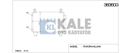 KALE OTO RADYATÖR kale klima radyatoru 274x439x16 hilux iii 25 d 01 383500