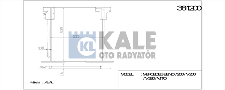 KALE OTO RADYATÖR kale klima kondenseri vito al al 519x550x16 381200