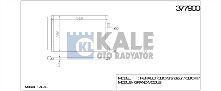 KALE OTO RADYATÖR kale klima radyatoru 570x359x16 c4 307ym tu5jp4 377900