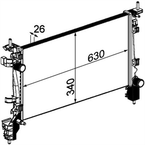 KALE kale su radyatoru 630x344x26 klimali manuel fiorino bipper nemo 13hdi 13jtd 08 2062011ab