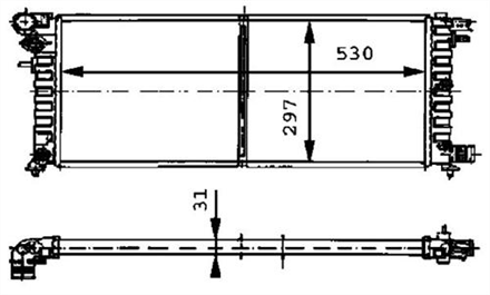 Kale Radyator Saxo 96 01 106 96 1 5d Ac Klimasiz Mek 529x286x24 1 Sira Alb Sistem ab Parcapazari Com