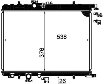 KALE kale motor su radyatoru p206 20hdi turbo dizel tahliyesiz klimasiz brazing 2032011ab