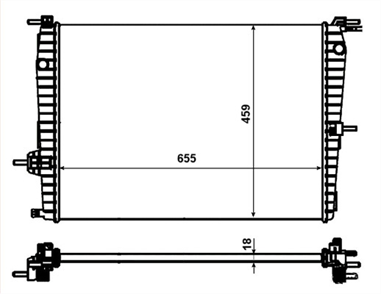 KALE kale su radyatoru 650x488x16 fluence 16 benzinli aluminyum 0559011ab