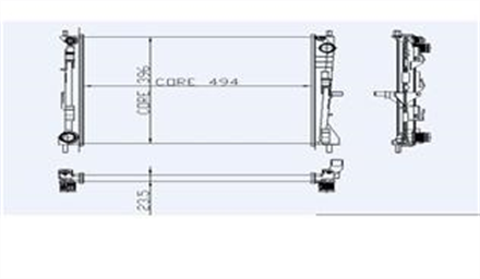 KALE kale su radyatoru 494x396x235 klimasiz clio iii 15 cc nac klimasiz aluminyum 0518572al