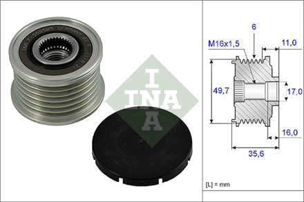 INA ina alternator kasnagi 6 kanal w203 w210 w200 98 07 om611962 535001610