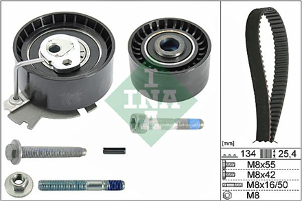 INA  eksantrik gergi kiti p206 207 307 308 partner c2 c3 c4 xsara berlingo 16 16 16v tu5jp4 530037910 2