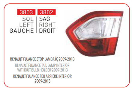 PLEKSAN stop lambasi sol ic fluence 10