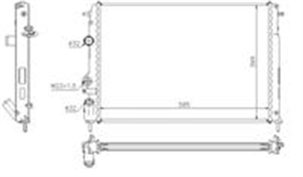 ORIS oris radyator megane i scenic 14 16 18 20 16v acmek logan 15 dci 586x415x23 mrn001