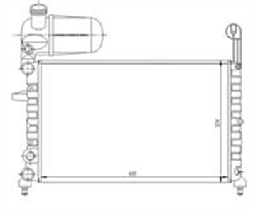 ORIS oris radyator tempra tipo mekklimasiz 496x322x23 aleminyum bidonlu mfi153