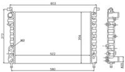 ORIS oris radyator palio albea strada 9612 14 16 16v klimasizmek 522x359x23 mfi067