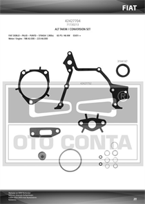 OTOCONTA otoconta motor takim contasi alt keceli doblo astra g vectra c zafira 19 jtd cdti z19dt 42427704