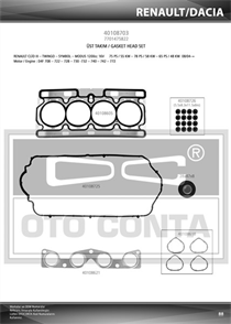 OTOCONTA otoconta ust takim conta keceli clio iii twingo 12 16v d4f 708 722 728 730 732 40108703