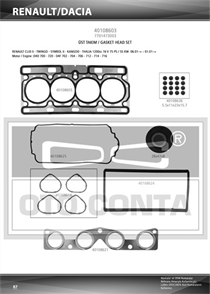 OTOCONTA otoconta motor takim contasi ust otoconta teflon keceli subap lastikli twingo clio ii kangoo 12 16v d4f 40108603