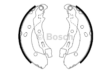 BOSCH bosch pabuc balata renault clio iii 12 15 dci 05 modus 12i 16v 15 dci 04 nissan micra k12e not 986487668 3