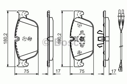 BOSCH on balata p308 16gti 10p407 coupe 30hdi 09c5 22hdi 30hdi 09c6 30hdi 09 ds5 11 0986tb3183