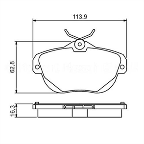 BOSCH bosch disk balata arka wva 24462 1137x627x167 mm 0986494243