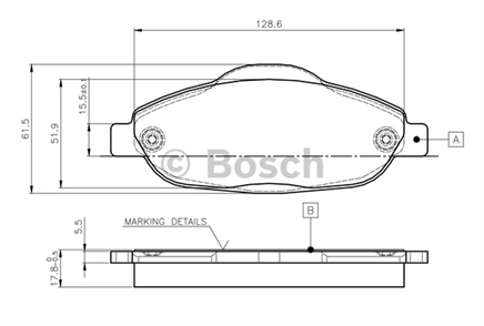 BOSCH bosch disk balata on 0986495266