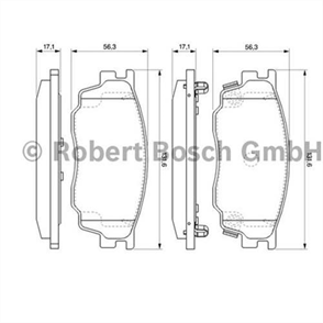 BOSCH bosch fren balatasi on 131mm 6 hatchback 18 02 0986495087