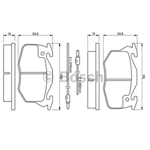 BOSCH on balata p106 91 p306 14 16 9301 saxo ax zx c15 fisli 0986tb2550