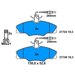 BOSCH bosch disk balata on wva 21724 1299x53x19 mm ikaz 0986424227