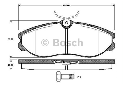 BOSCH bosch fren balatasi on nissan terrano 93 0986424204