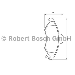 BOSCH bosch fren balatasi on 1308mm fiesta 14 00 escort v vi 90 0986424644