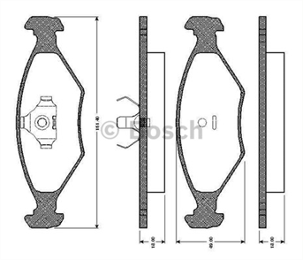 BOSCH bosch fren balatasi on 151mm palio 14 87 0986424458