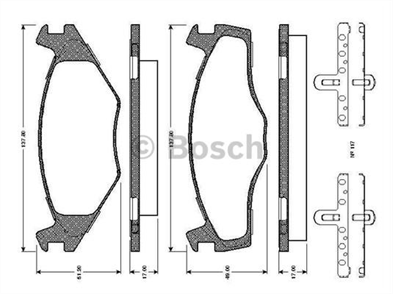 BOSCH bosch fren balatasi on 1378mm polo ii iii 94 0986494057