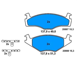 BOSCH bosch fren balatasi on 137mm golf ii jetta passat 87 0986468871