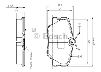 BOSCH bosch disk balata on mercedes w124 w201 c124 s124 200 300e 200d 300d e200d e300d 220ce 300ce 986469410 2