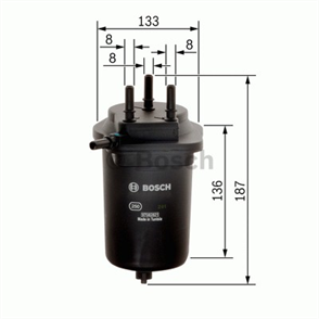 BOSCH bosch yakit filtresi delikli renault megane ii 15 dci 2002 2010 scenic ii 15 dci 2003 0450907012