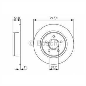 BOSCH bosch fren diski arka 5d 278mm connect 18 16v 02 abs li 0986479s51